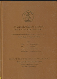 Image of Analisis Kapasitas Simpang Bersinyal Kota Manado